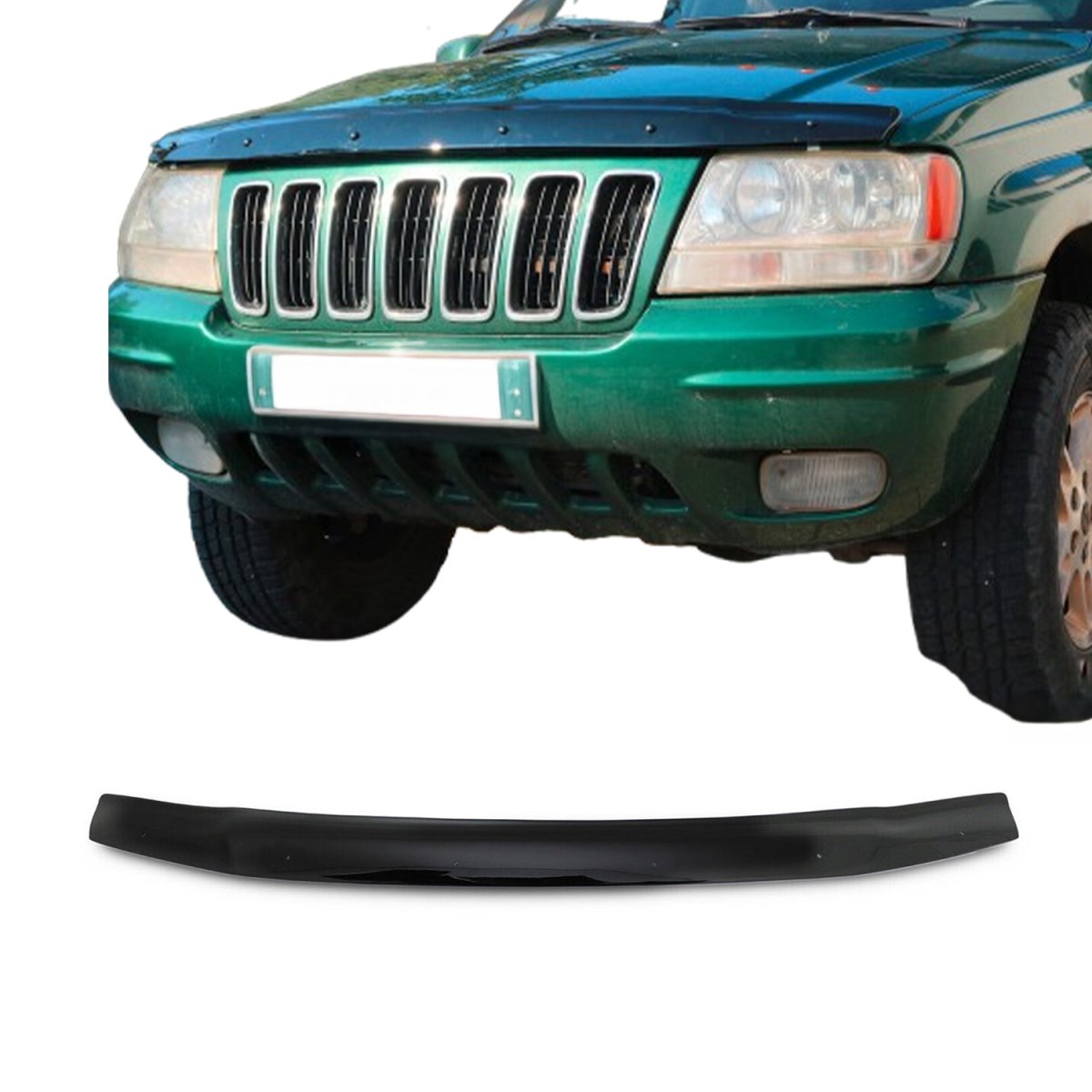 Jeep Grand Cherokee WJ Hood Deflector - Omac - Acrylic - Black - '99-'04